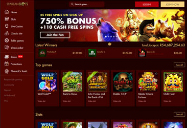 Spartan Slots Neosurf Pokies Screen